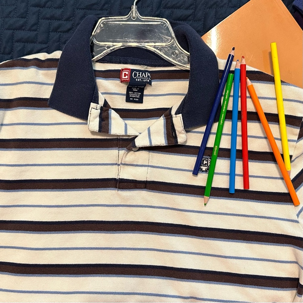 Polo by chaps boys stripe in white